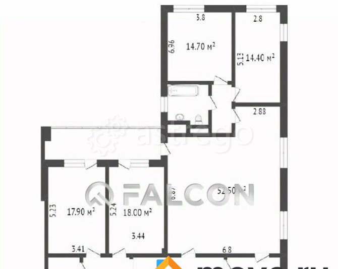 5-комн. квартира, 198 м2, 11/23 эт. Москва - изображение 3