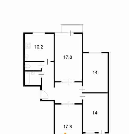 4-комн. квартира, 91.4 м2, 4/17 эт. Москва