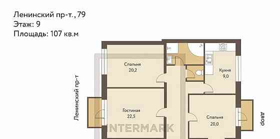4-комн. квартира, 107 м2, 9/9 эт. Москва
