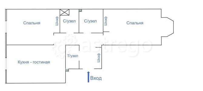 2-комн. квартира, 67.6 м2, 6/16 эт. Москва - изображение 3