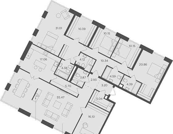 6-комн. квартира, 219.75 м2, 16/16 эт. Москва