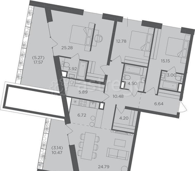 4-комн. квартира, 130 м2, 13/14 эт. Москва - изображение 1