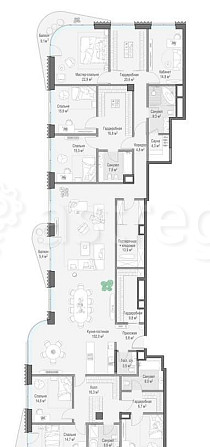 Многокомнатная квартира, 356 м2, 9/14 эт. Москва - изображение 2