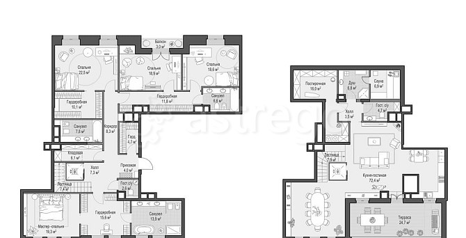 4-комн. квартира, 314 м2, 6/7 эт. Москва - изображение 1