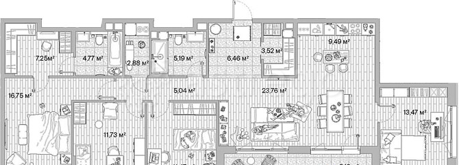 4-комн. квартира, 125.88 м2, 12/12 эт. Москва - изображение 7