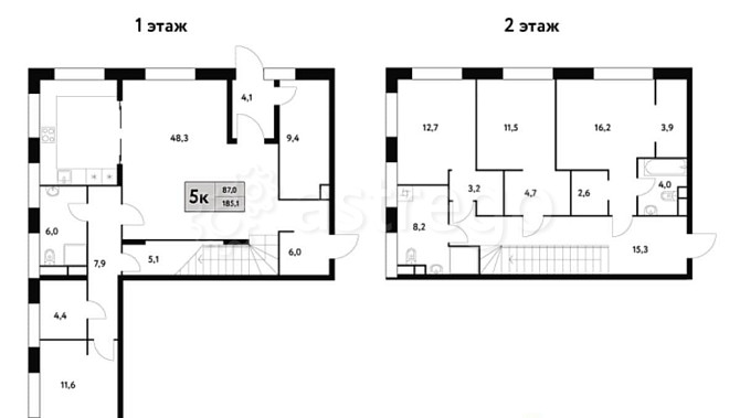 5-комн. квартира, 189.9 м2, 1/3 эт. Москва - изображение 1