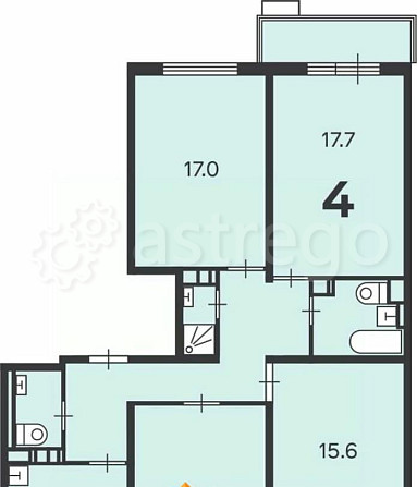4-комн. квартира, 96.1 м2, 14/14 эт. Москва - изображение 6