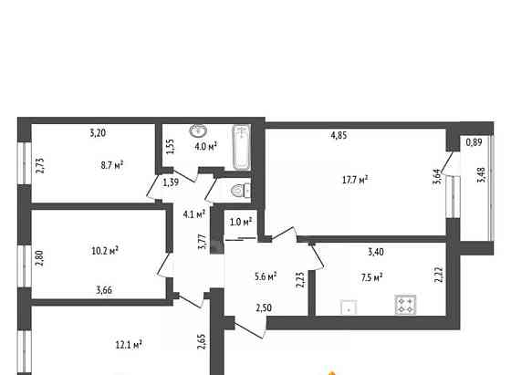 4-комн. квартира, 71.7 м2, 4/5 эт. Благовещенск