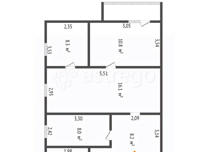 4-комн. квартира, 61.4 м2, 5/5 эт. Благовещенск - изображение 7