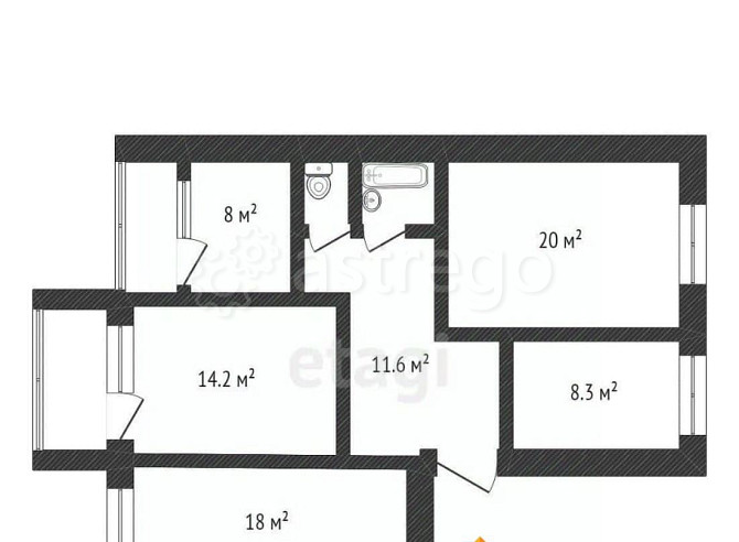 4-комн. квартира, 86 м2, 5/5 эт. Благовещенск - изображение 2