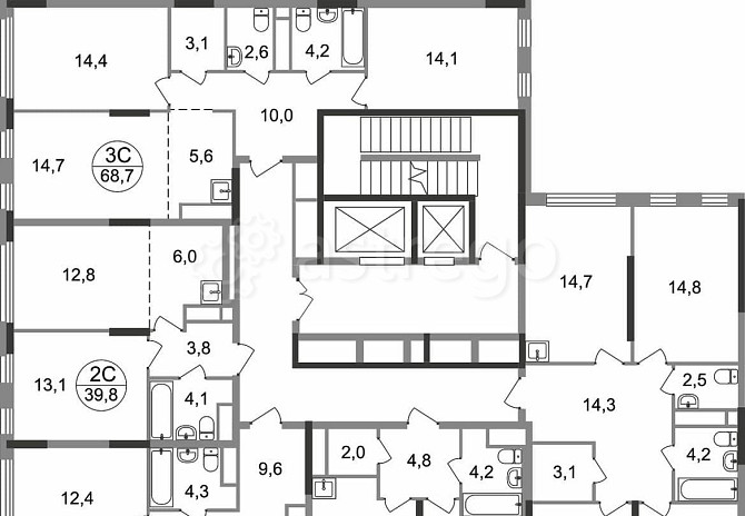3-комн. квартира, 83.9 м2, 10/17 эт. Москва - изображение 7