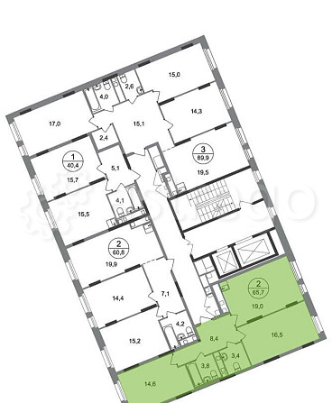 2-комн. квартира, 65 м2, 10/17 эт. Москва - изображение 3