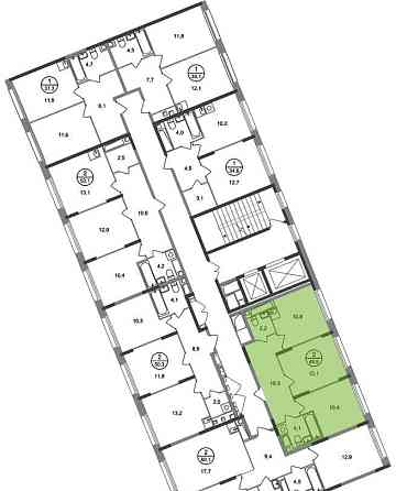 2-комн. квартира, 49 м2, 4/17 эт. Москва