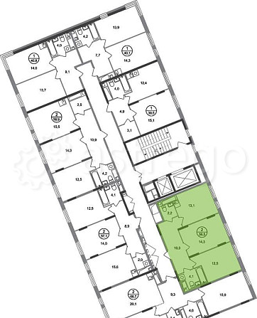 2-комн. квартира, 56 м2, 17/17 эт. Москва - изображение 6