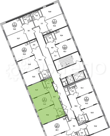 2-комн. квартира, 57 м2, 14/17 эт. Москва - изображение 4