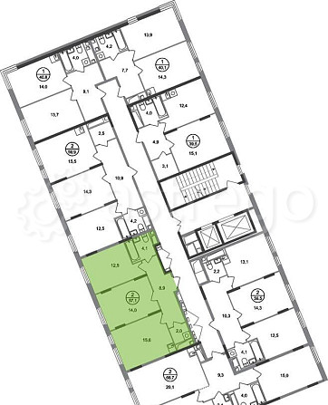 2-комн. квартира, 57 м2, 17/17 эт. Москва - изображение 7