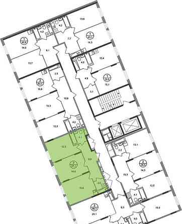 2-комн. квартира, 57 м2, 8/17 эт. Москва
