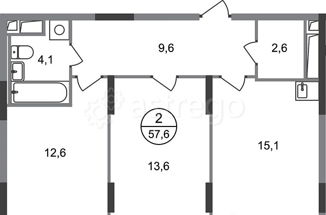 2-комн. квартира, 57 м2, 17/17 эт. Москва - изображение 1