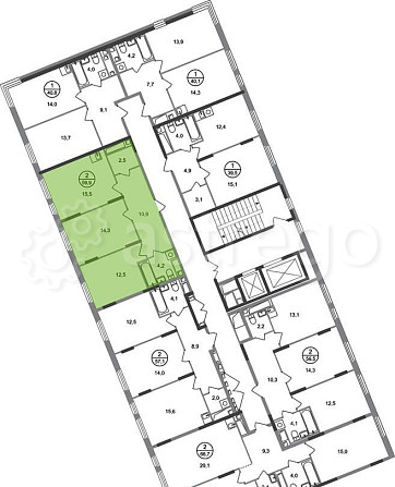 2-комн. квартира, 59 м2, 14/17 эт. Москва - изображение 3