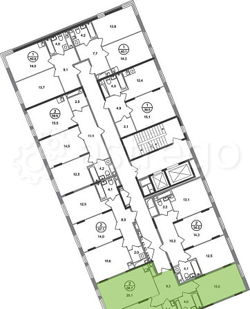 2-комн. квартира, 66 м2, 14/17 эт. Москва - изображение 4
