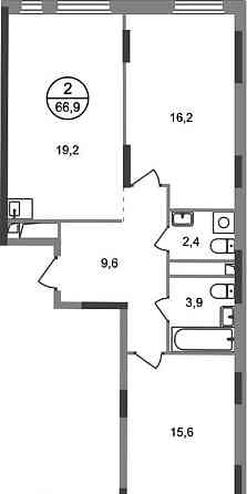 2-комн. квартира, 66 м2, 10/17 эт. Москва
