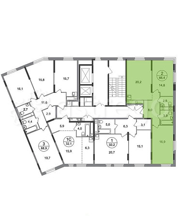 2-комн. квартира, 66 м2, 13/17 эт. Москва - изображение 4