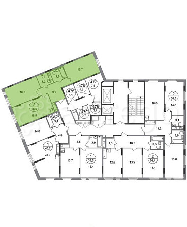 2-комн. квартира, 66 м2, 14/17 эт. Москва - изображение 4