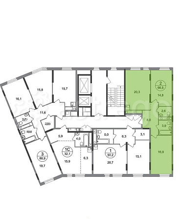 2-комн. квартира, 66 м2, 8/17 эт. Москва - изображение 3