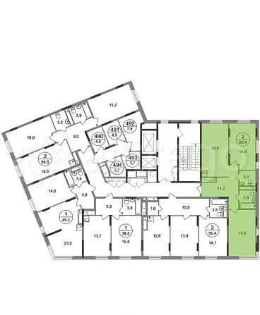 2-комн. квартира, 66 м2, 17/17 эт. Москва - изображение 4
