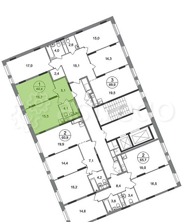 1-комн. квартира, 40 м2, 11/17 эт. Москва - изображение 4