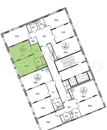 1-комн. квартира, 40 м2, 13/17 эт. Москва - изображение 4