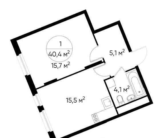 1-комн. квартира, 40 м2, 14/17 эт. Москва