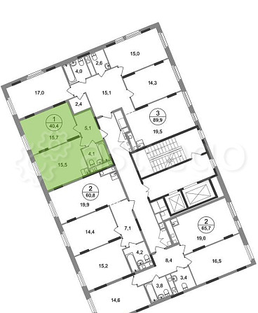 1-комн. квартира, 40 м2, 15/17 эт. Москва - изображение 4