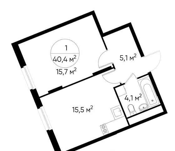 1-комн. квартира, 40 м2, 17/17 эт. Москва