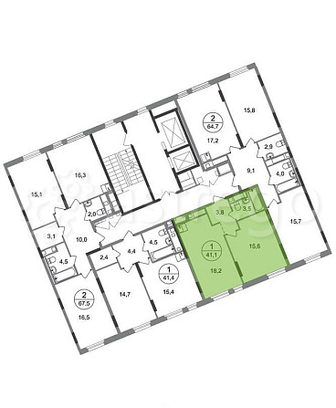 1-комн. квартира, 41 м2, 11/17 эт. Москва - изображение 4