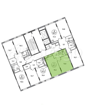 1-комн. квартира, 41 м2, 16/17 эт. Москва - изображение 4