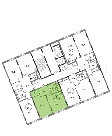 1-комн. квартира, 41 м2, 14/17 эт. Москва - изображение 4
