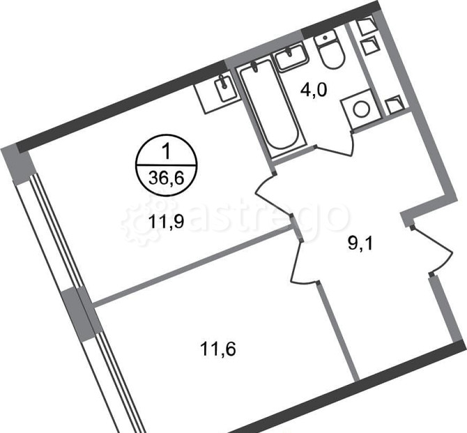 1-комн. квартира, 36 м2, 5/17 эт. Москва - изображение 1