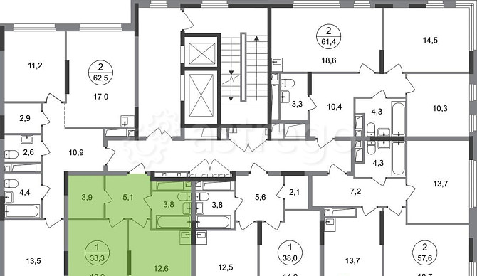 1-комн. квартира, 38 м2, 8/17 эт. Москва - изображение 10