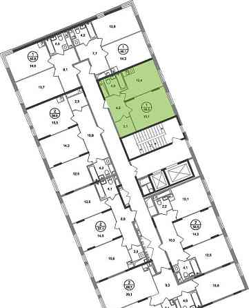 1-комн. квартира, 39 м2, 17/17 эт. Москва