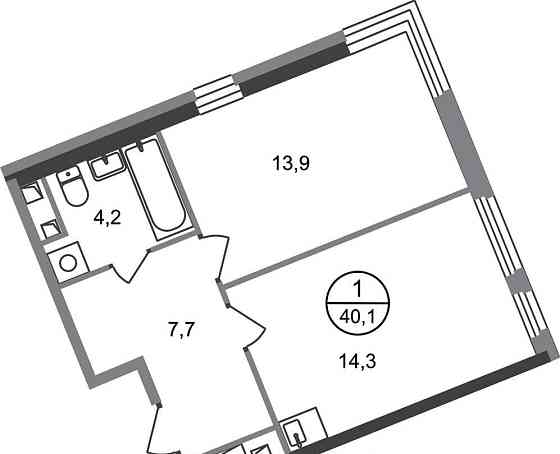 1-комн. квартира, 40 м2, 16/17 эт. Москва