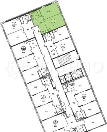 1-комн. квартира, 40 м2, 16/17 эт. Москва - изображение 6