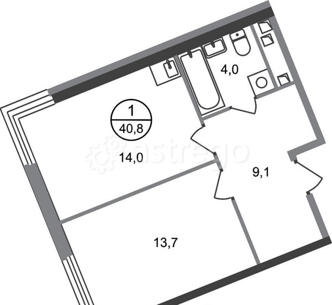 1-комн. квартира, 40 м2, 14/17 эт. Москва - изображение 1