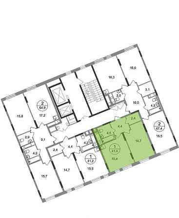 1-комн. квартира, 41 м2, 5/17 эт. Москва