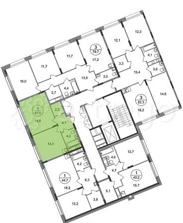 1-комн. квартира, 42 м2, 2/17 эт. Москва - изображение 4