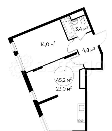 1-комн. квартира, 45 м2, 9/17 эт. Москва - изображение 1