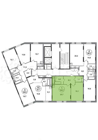 1-комн. квартира, 50 м2, 10/17 эт. Москва - изображение 4