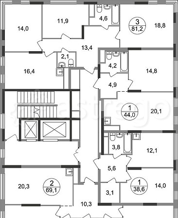 3-комн. квартира, 81 м2, 5/17 эт. Москва - изображение 10