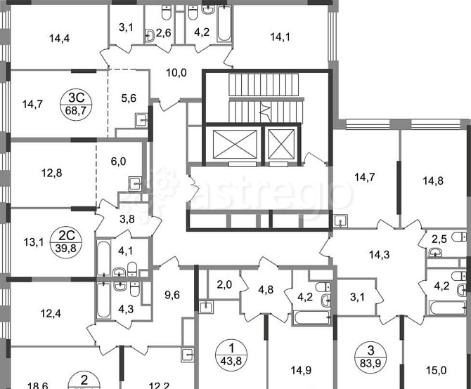 3-комн. квартира, 83 м2, 8/17 эт. Москва - изображение 5