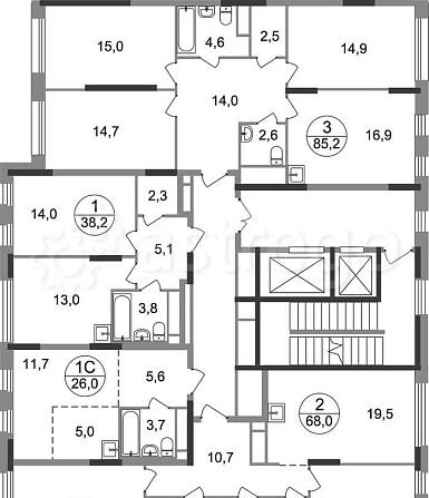 3-комн. квартира, 85 м2, 8/17 эт. Москва - изображение 9